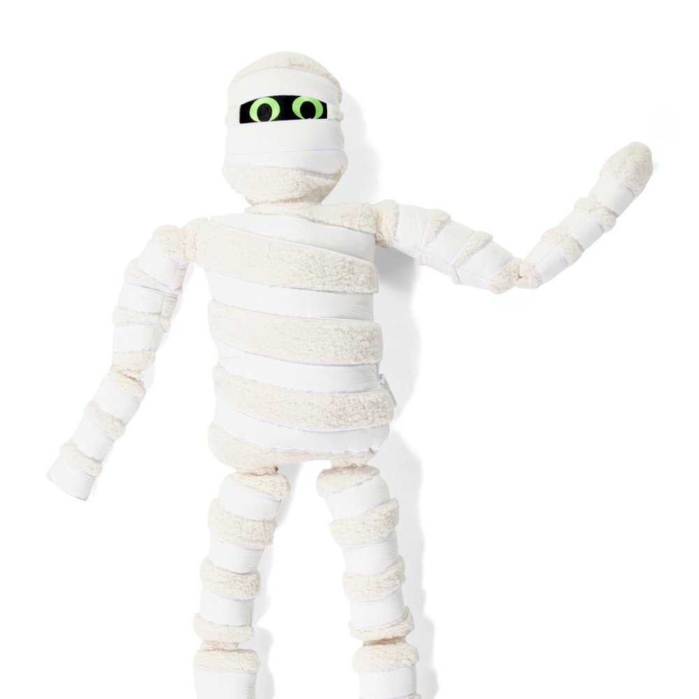 Isaac Mizrahi Halloween Mummy Plush Pillow 5ft Glow In The Dark Eyes